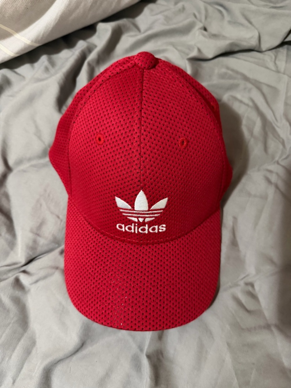 adidas Red Trefoil Mesh Baseball Cap